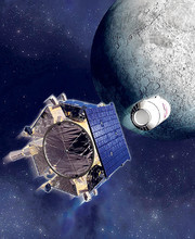 Ilustracija zamiljenog odvajanja od svemirskog broda dela koji e udariti u Mesec (Beta AP) 
